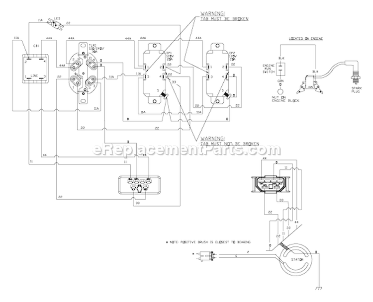 Page F Diagram and Parts List for 030360-0  Briggs and Stratton Generator